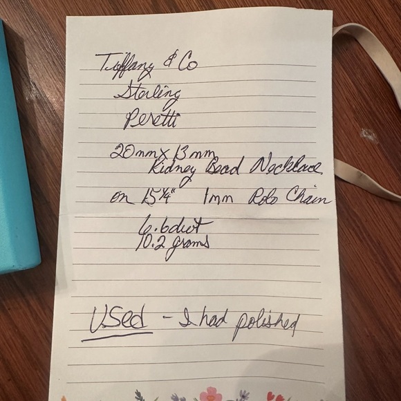 Tiffany & Co. Sterling Silver Perreti Kidney Bean Necklace - Picture 2 of 2